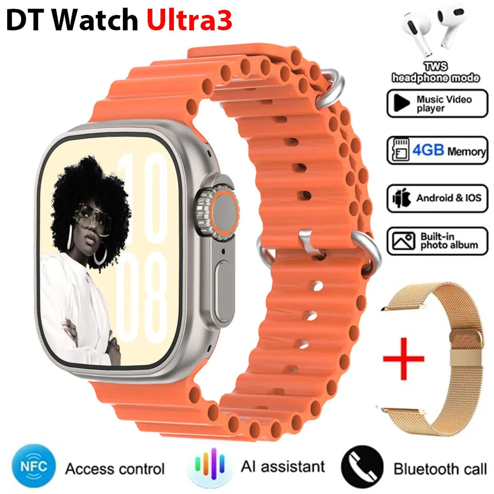 2025 DT Ultra 3 Pro Smartwatch with NFC & 32GB Memory