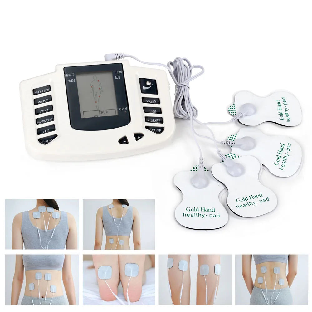 Full Body TENS Muscle Electrostimulator – 16-Pad Digital Meridian EMS Massager Set
