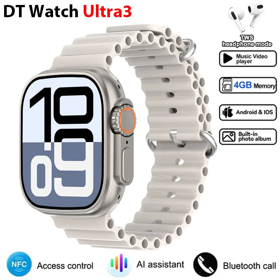 2025 DT Ultra 3 Pro Smartwatch with NFC & 32GB Memory
