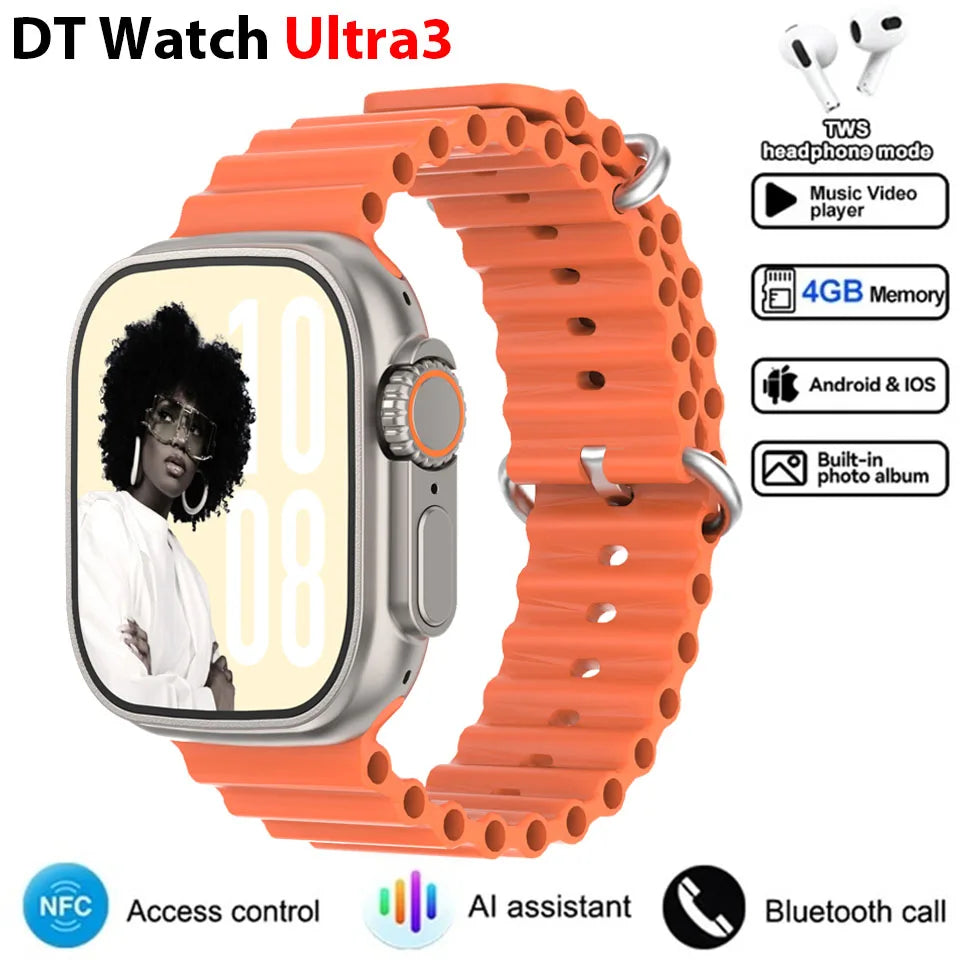 2025 DT Ultra 3 Pro Smartwatch with NFC & 32GB Memory