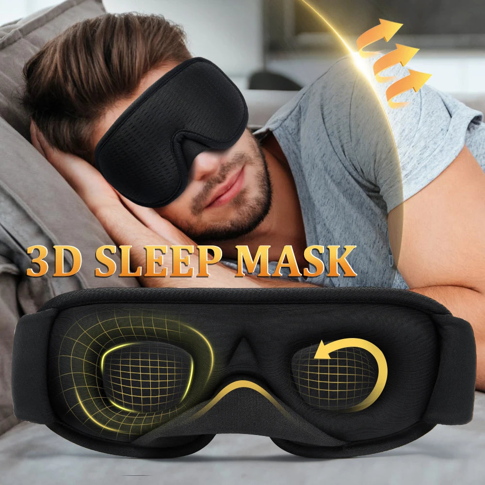 3D Contoured Sleep Mask – Light Blocking Eye Shade