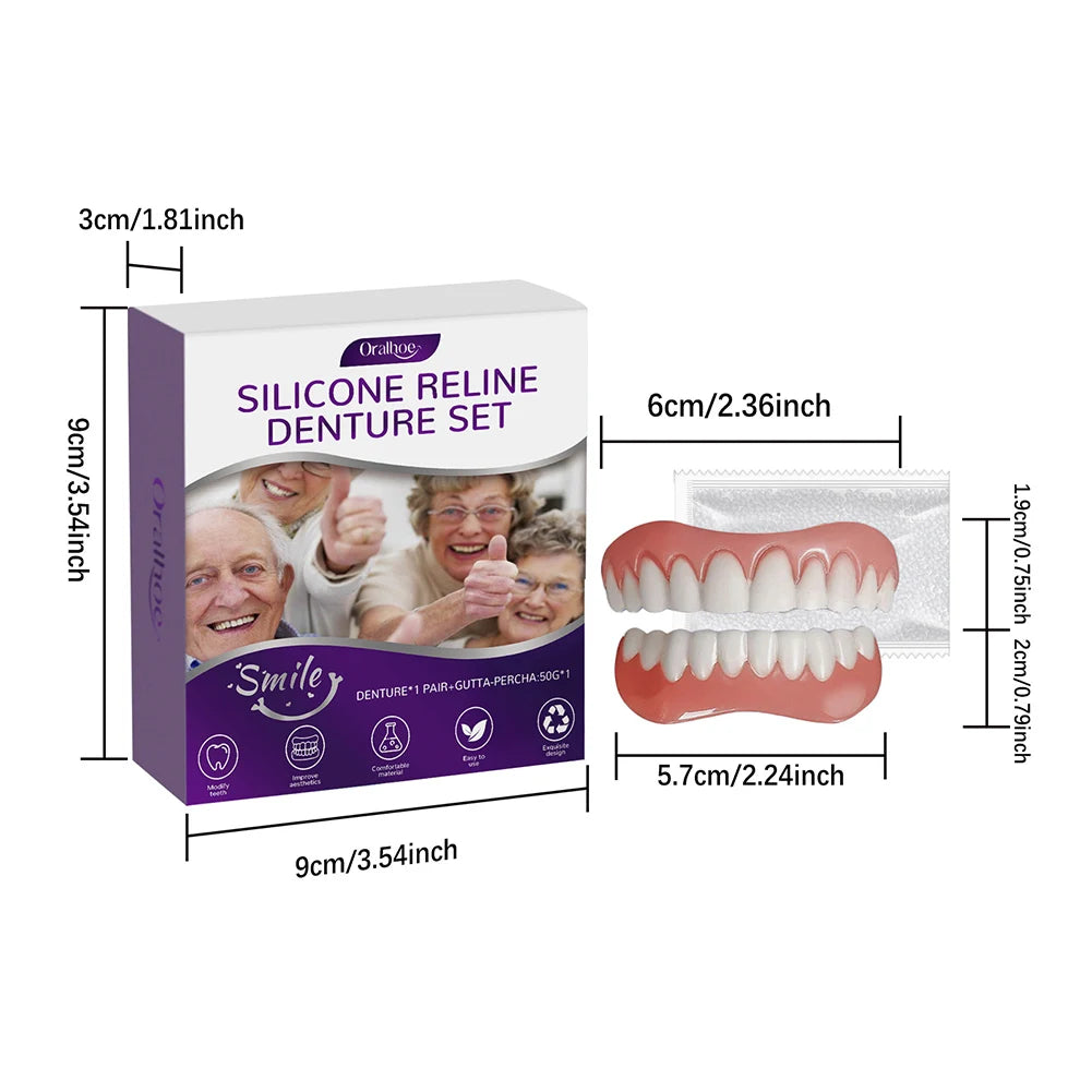 Silicone Denture Reline Kit – Upper & Lower Setn and Women
