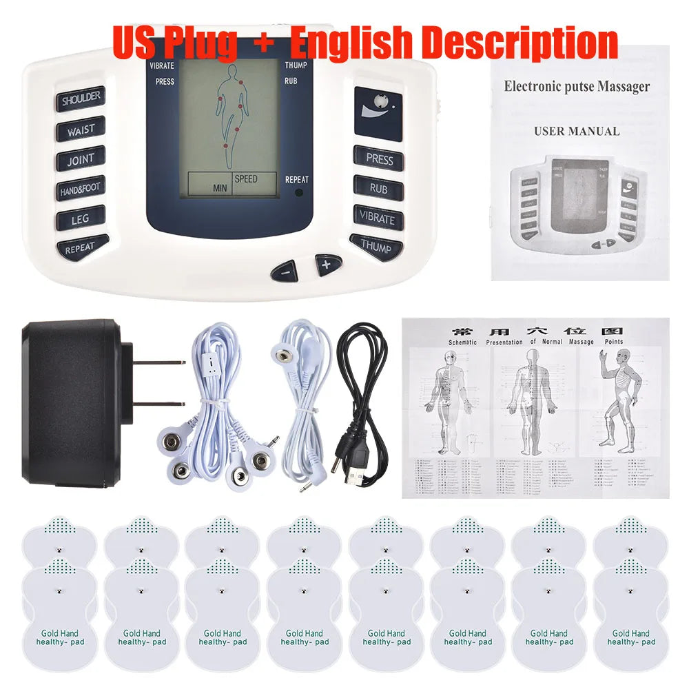 Full Body TENS Muscle Electrostimulator – 16-Pad Digital Meridian EMS Massager