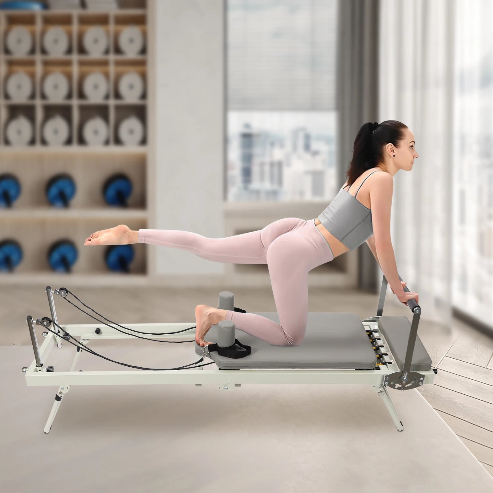 Foldable Multifunctional Pilates Reformer Machine