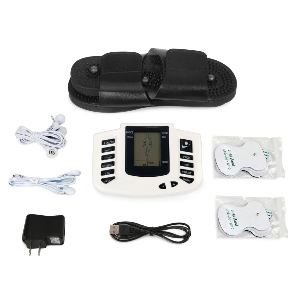 Full Body TENS Muscle Electrostimulator – 16-Pad Digital Meridian EMS Massager Set