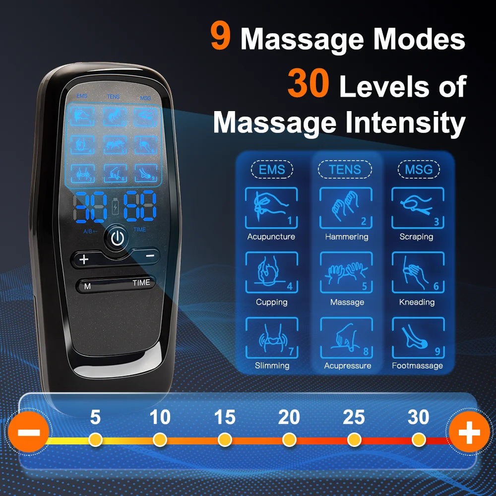 TENS & EMS Physiotherapy Machine – Digital Acupuncture Slimming Massager
