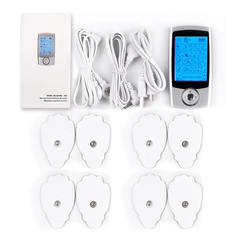 TENS & EMS Muscle Stimulator – 16-Mode Dual Channel Pulse Therapy Device