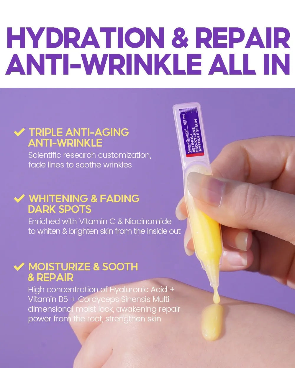 Retinol + Pro-xylane Ampoule Serum – 15pcs