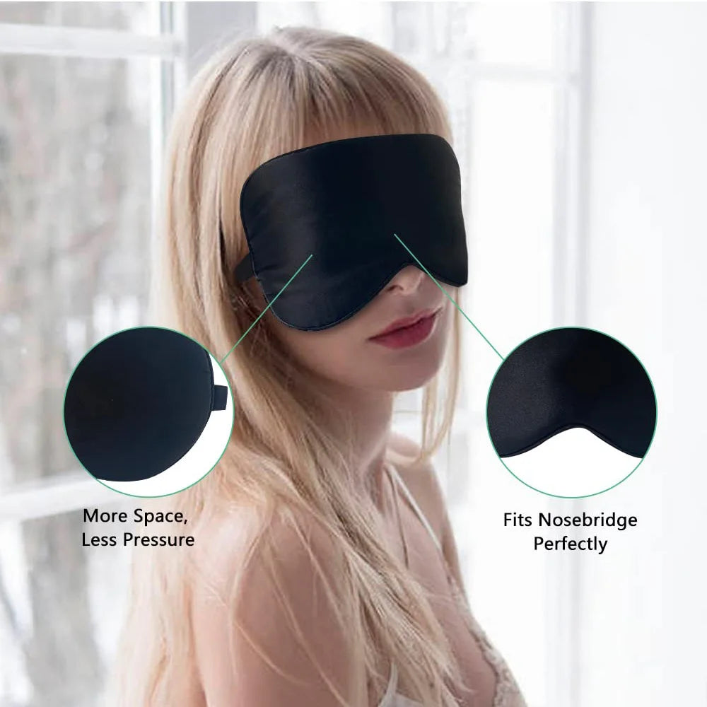 100% Pure Silk Sleep Mask Light Blockout