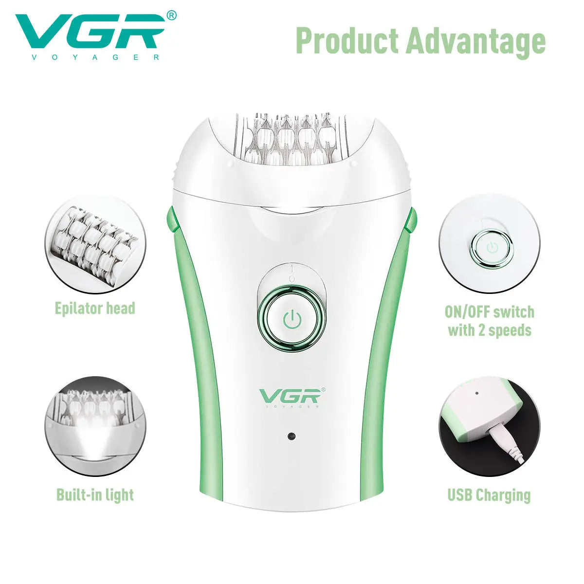 VGR 705 Rechargeable Epilator