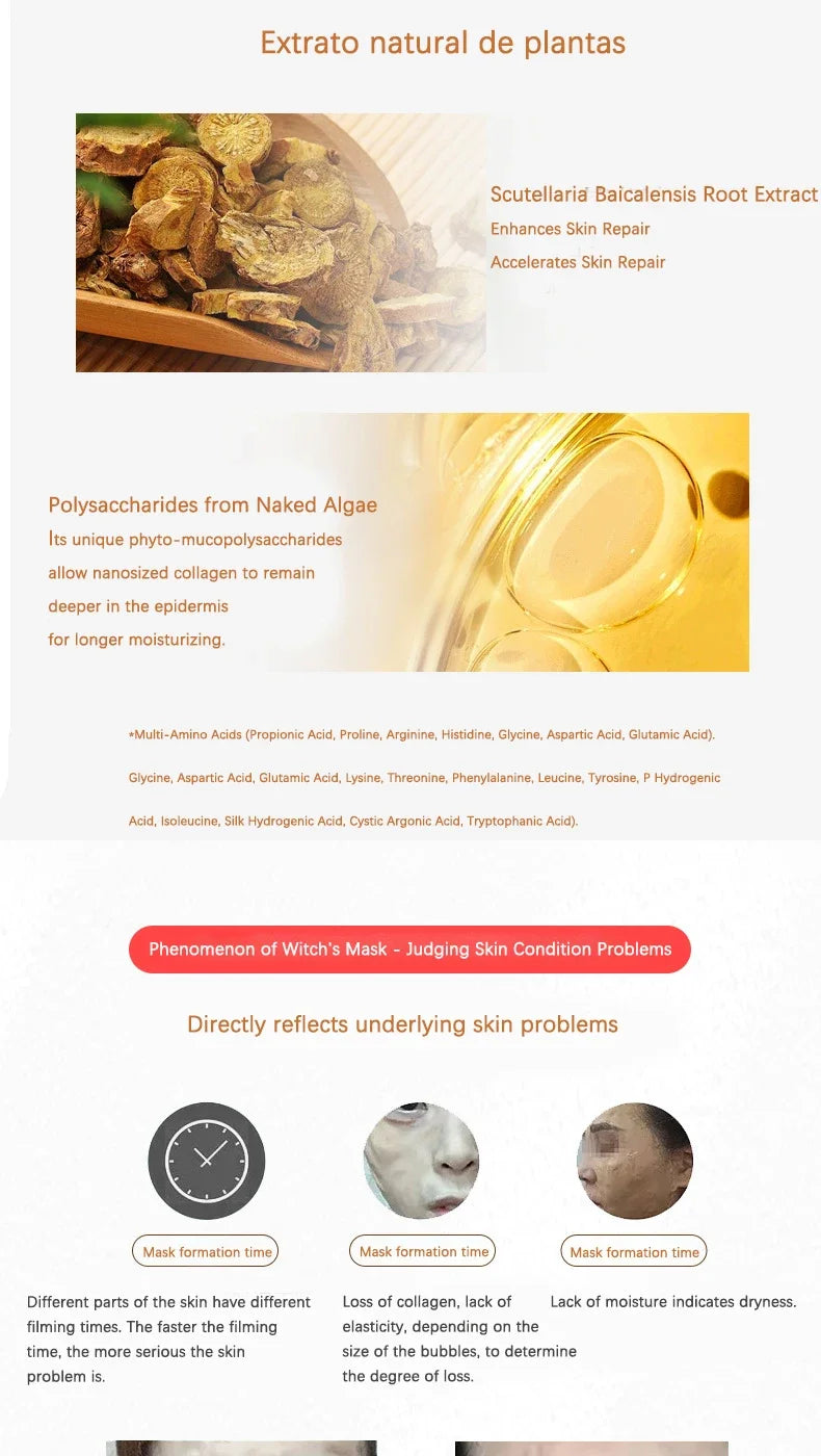 Korean Collagen & Hyaluronic Acid Face Mask – Firming & Brightening Care