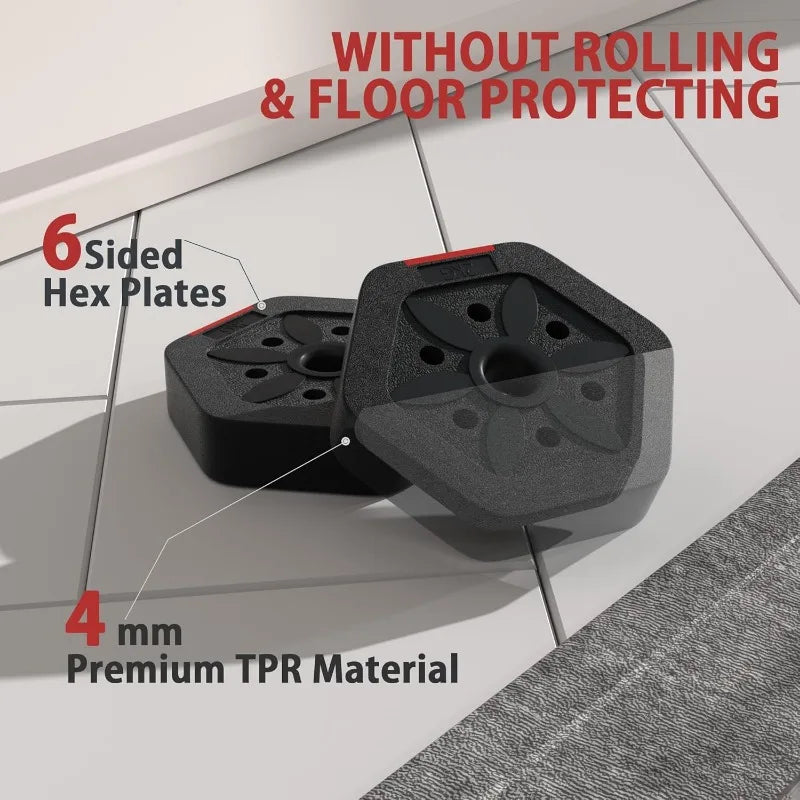 VIVITORY Adjustable Dumbbell Set – Non-Rolling Free Weights