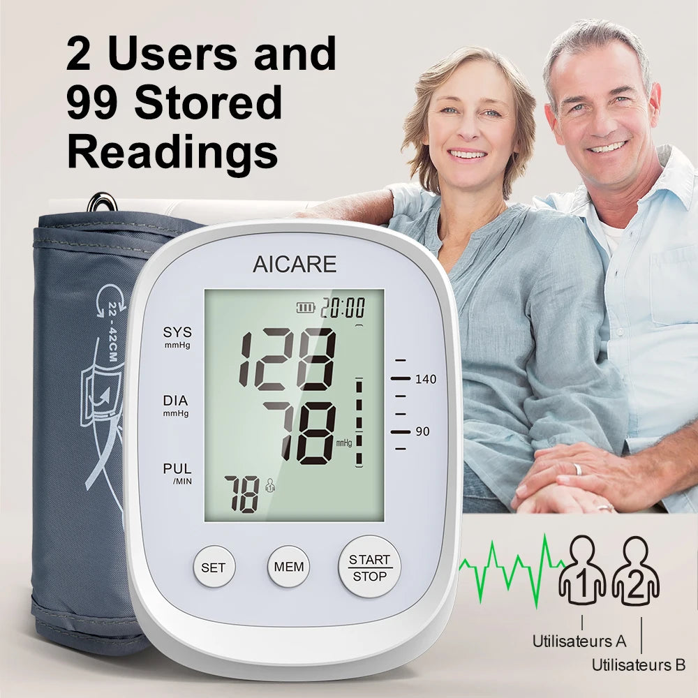 Aicare Digital Blood Pressure Monitor Upper Arm