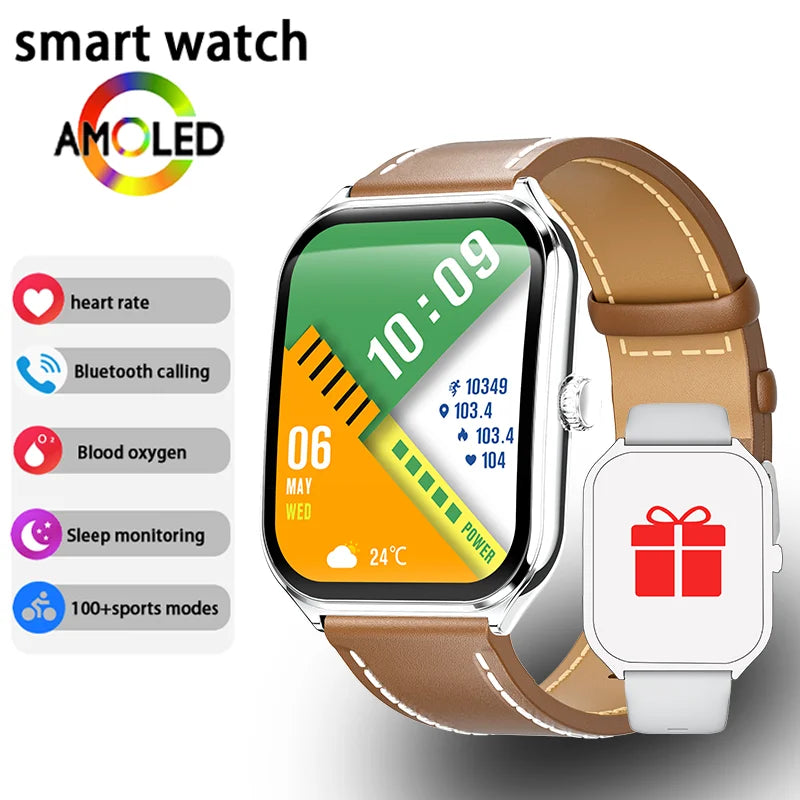 Ultra-Thin 1.96" AMOLED Smartwatch with Call Reminder