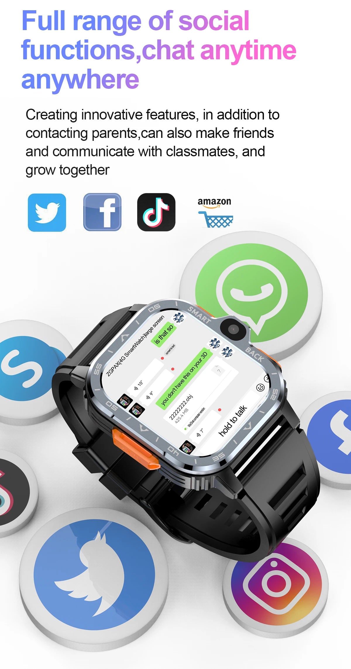 Valdus PGD Android Smartwatch GPS Dual Camera