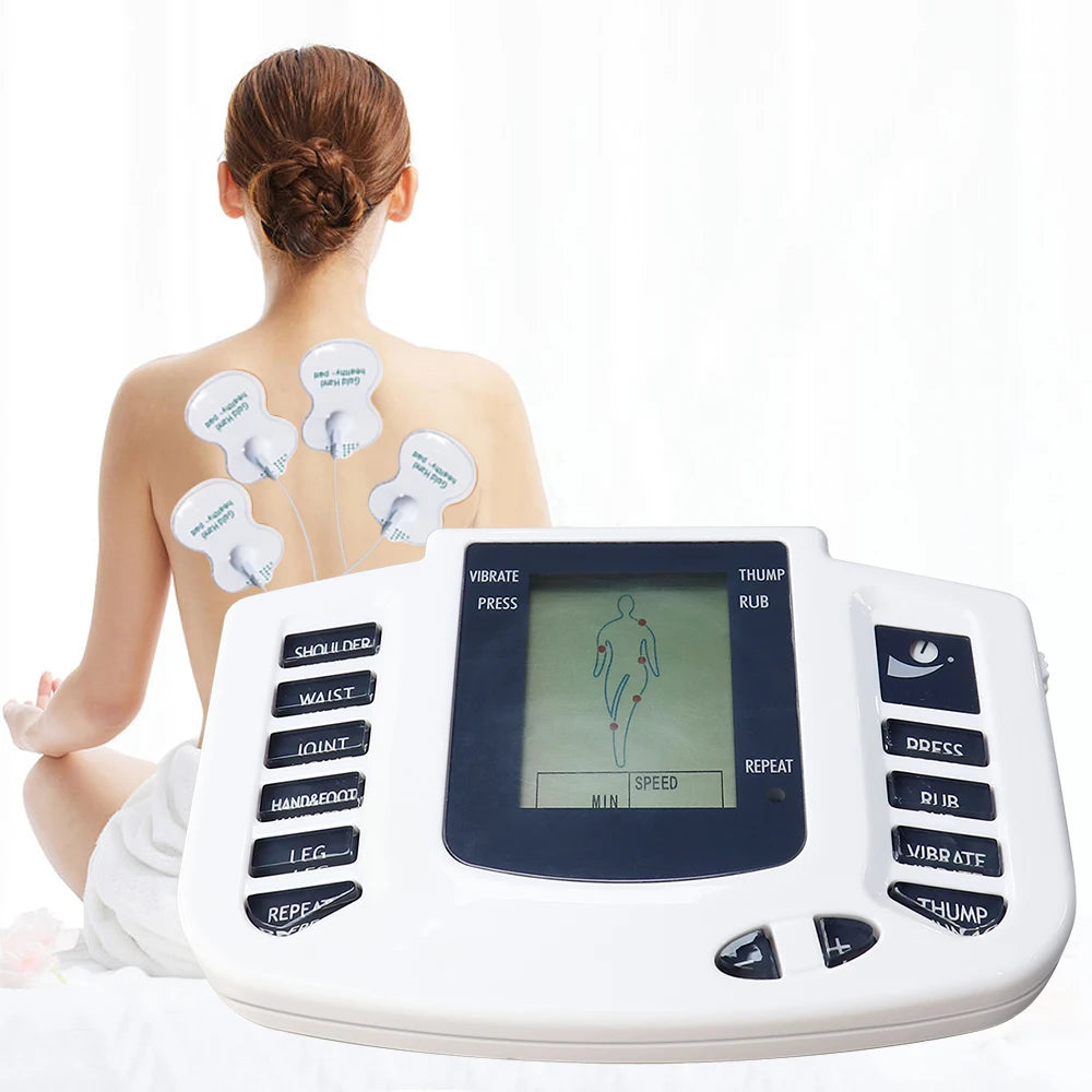 EMS & TENS 16-Pad Massage Machine – 10-Level Acupuncture Therapy Device