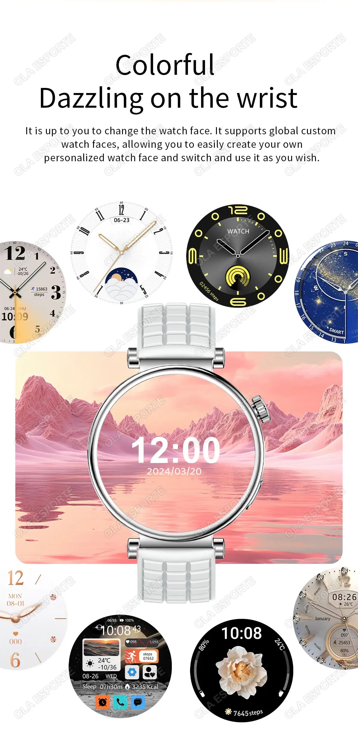 2024 NFC Smartwatch Women 1.27" AMOLED