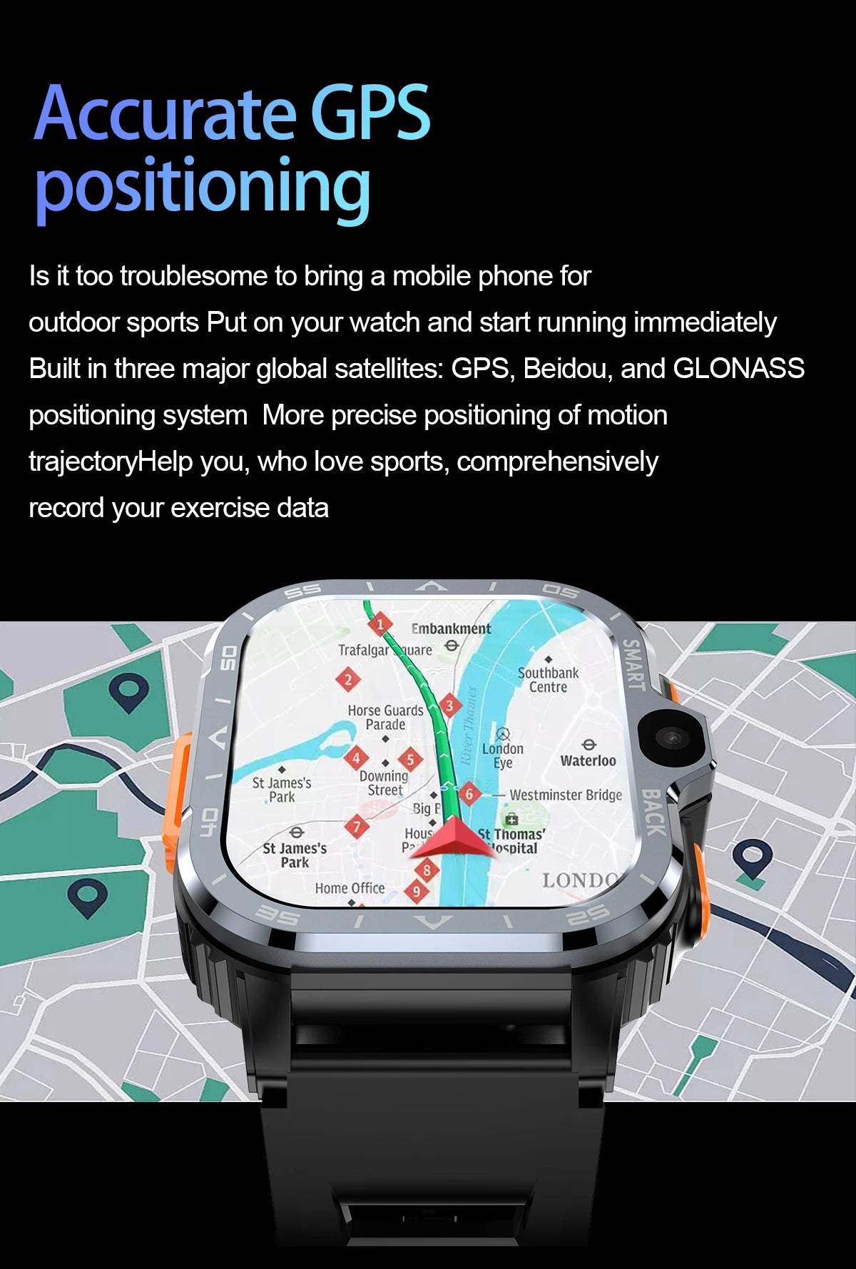 Valdus PGD Android Smartwatch GPS Dual Camera