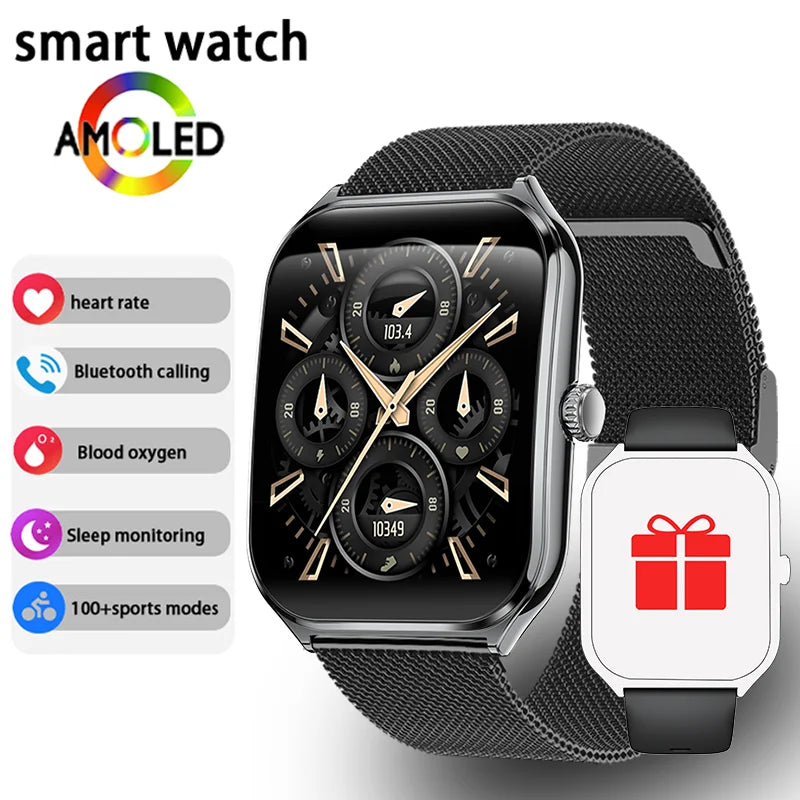 Ultra-Thin 1.96" AMOLED Smartwatch with Call Reminder