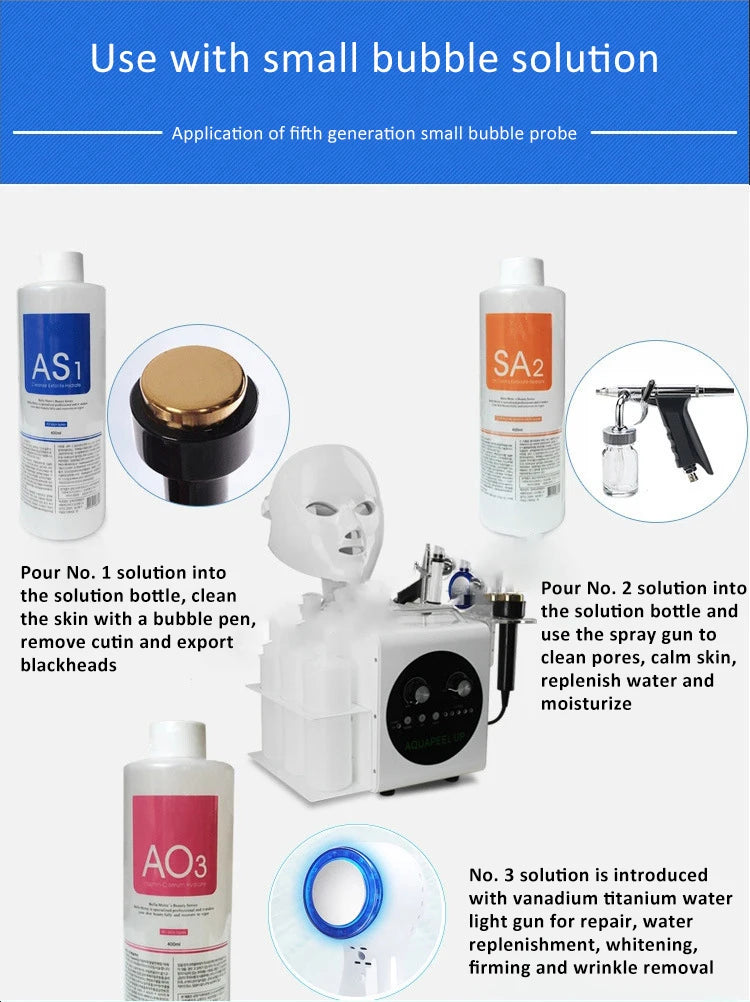 Hydra Liquid Face Serum Set – Deep Cleansing Aqua Peel Solution (3pcs)