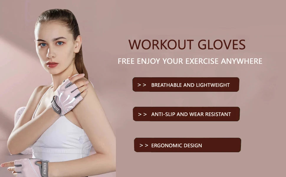 Breathable Fingerless Workout Gloves – Unisex