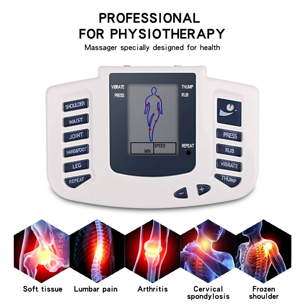 Electrostimulator Physiotherapy TENS Machine – 12-Mode EMS Pulse Acupuncture Massager