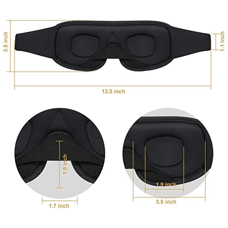 3D Contoured Sleep Mask – Light Blocking Eye Shade