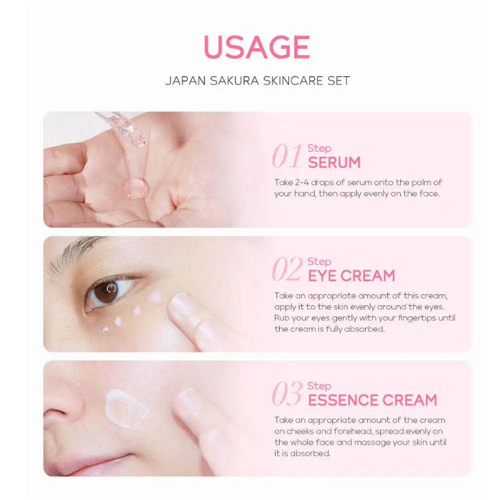 Sakura Skin Care Set – 3/5pcs Facial Care Gift Box