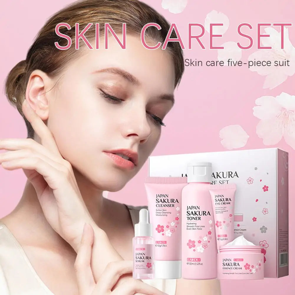 Sakura Skin Care Set – 3/5pcs Facial Care Gift Box