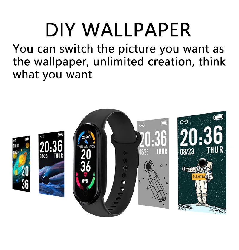 M6 Fitness Smartwatch with Health Monitoring