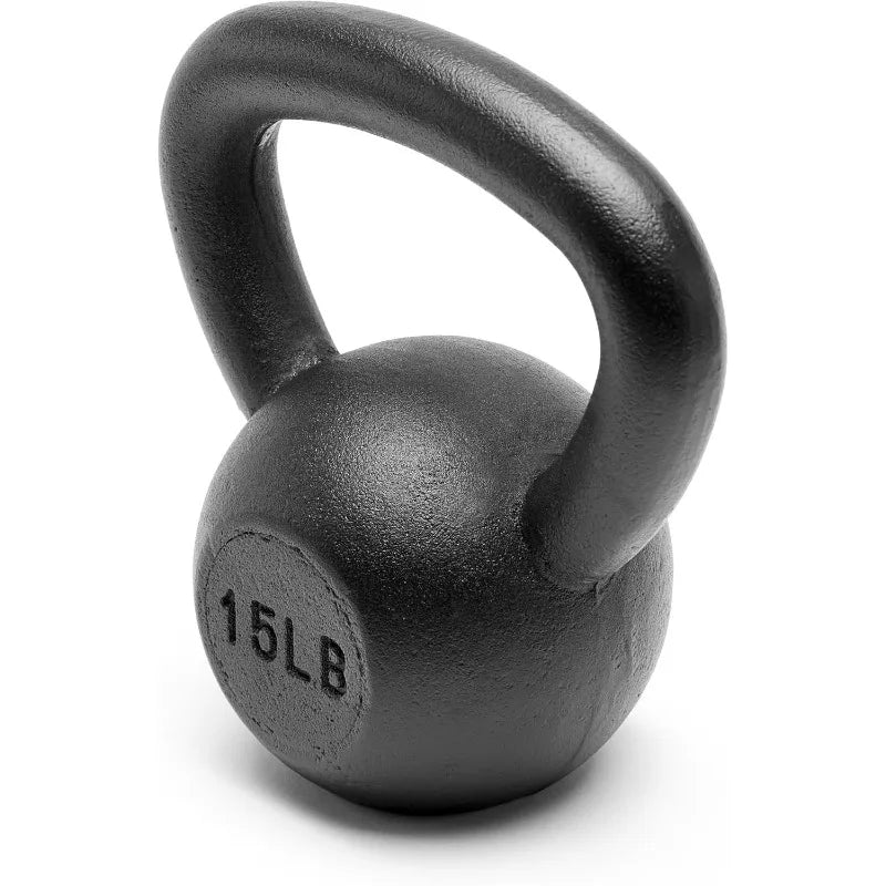 Durable powder-coated solid cast iron kettlebells in multiple weight options (5–45 lbs). Ideal for strength, conditioning, and full-body workouts at home or the gym.