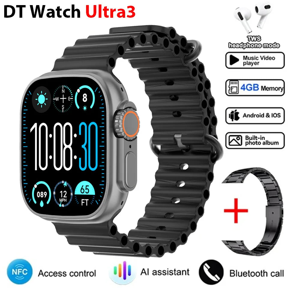 2025 DT Ultra 3 Pro Smartwatch with NFC & 32GB Memory
