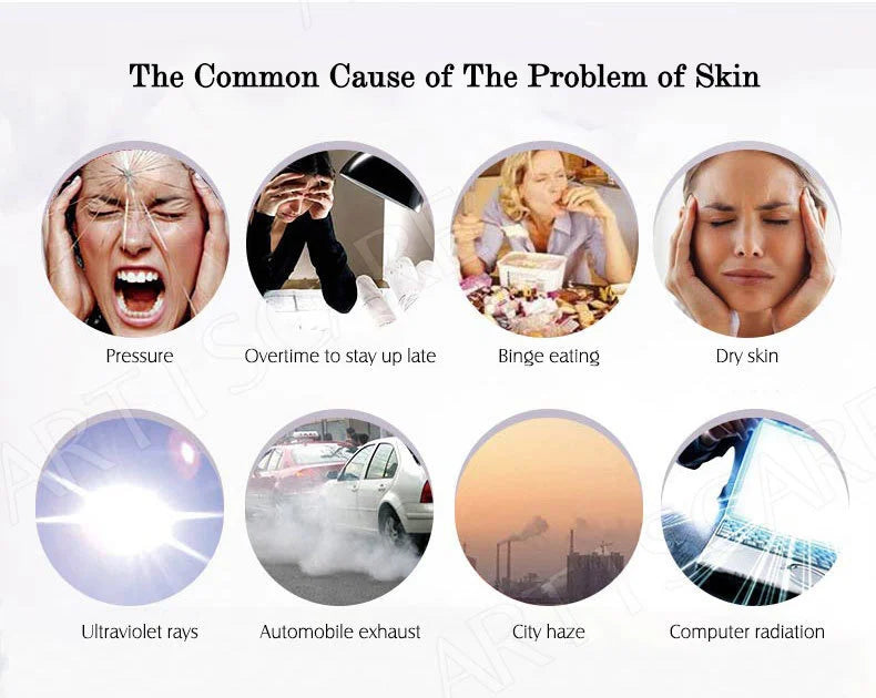 ARTISCARE Vitamin C & Hyaluronic Acid Serum Set – 4PCS Moisturizing Facial Care