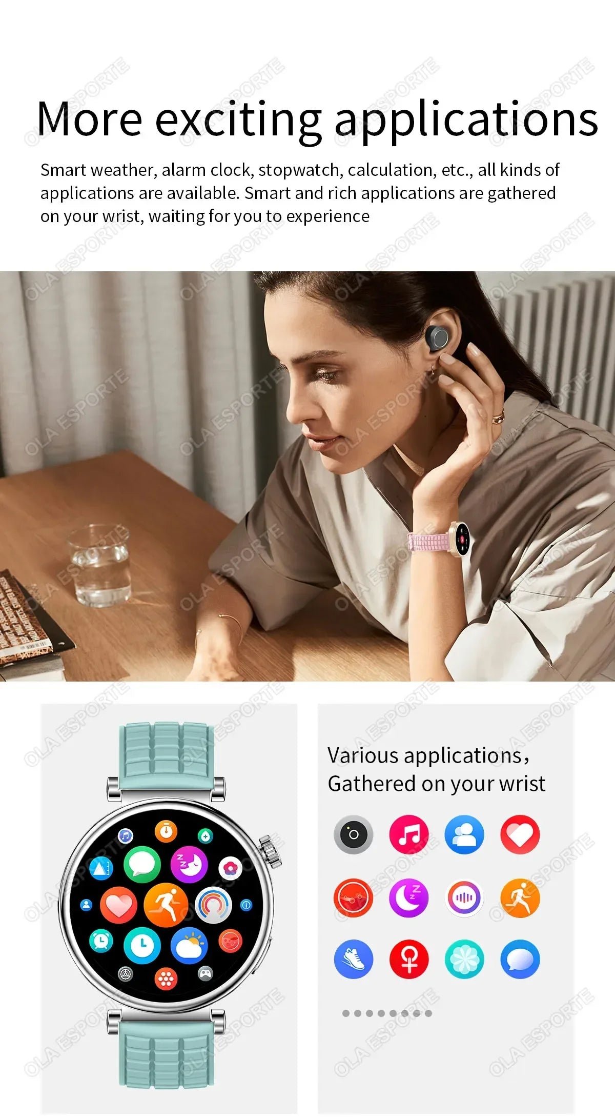 2024 NFC Smartwatch Women 1.27" AMOLED