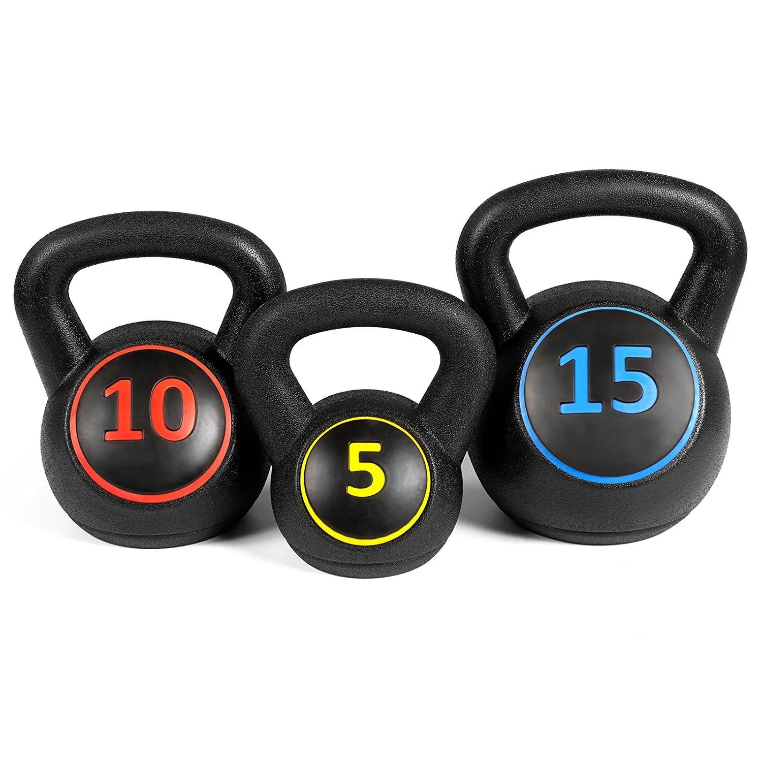 Professional Grade Kettlebell Set – 5lb to 15lb Competition Weights