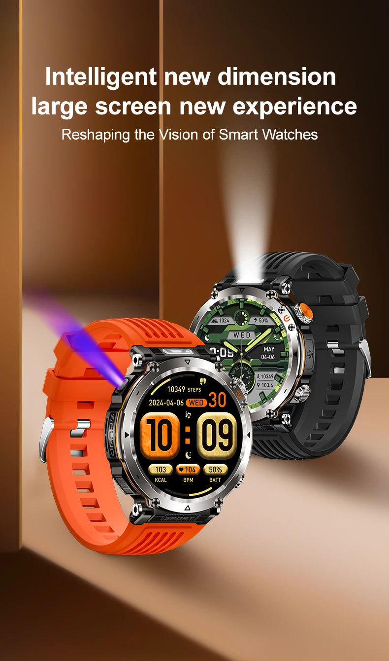 5ATM Outdoor Smartwatch GPS Compass 600mAh