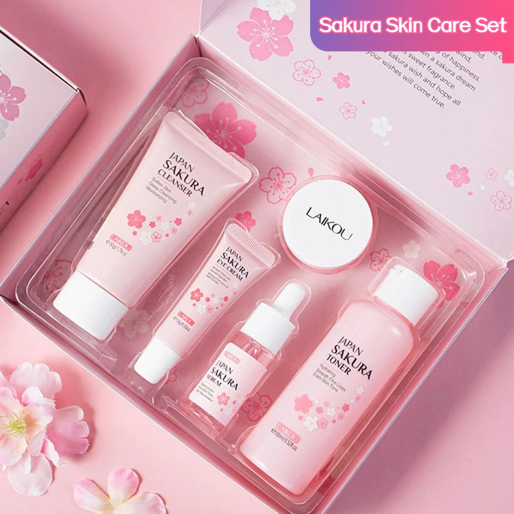 Sakura Skin Care Set – 3/5pcs Facial Care Gift Box