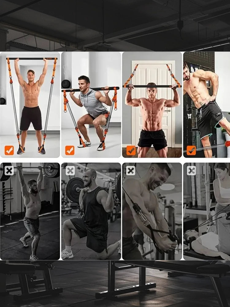 Portable Pilates Bar Kit with Resistance Bands