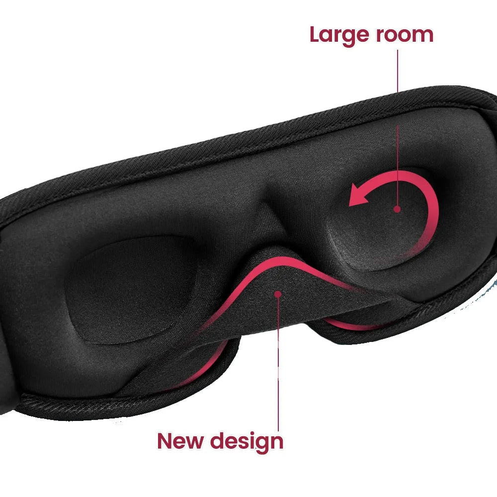3D Contoured Sleep Mask – Light Blocking Eye Shade