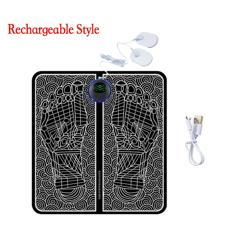 Remote EMS Foot Massager Pad – Portable Electric Circulation & Pain Relief Mat
