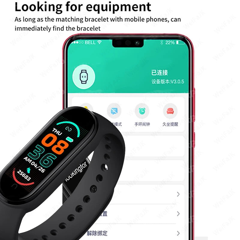 M6 Fitness Smartwatch with Health Monitoring