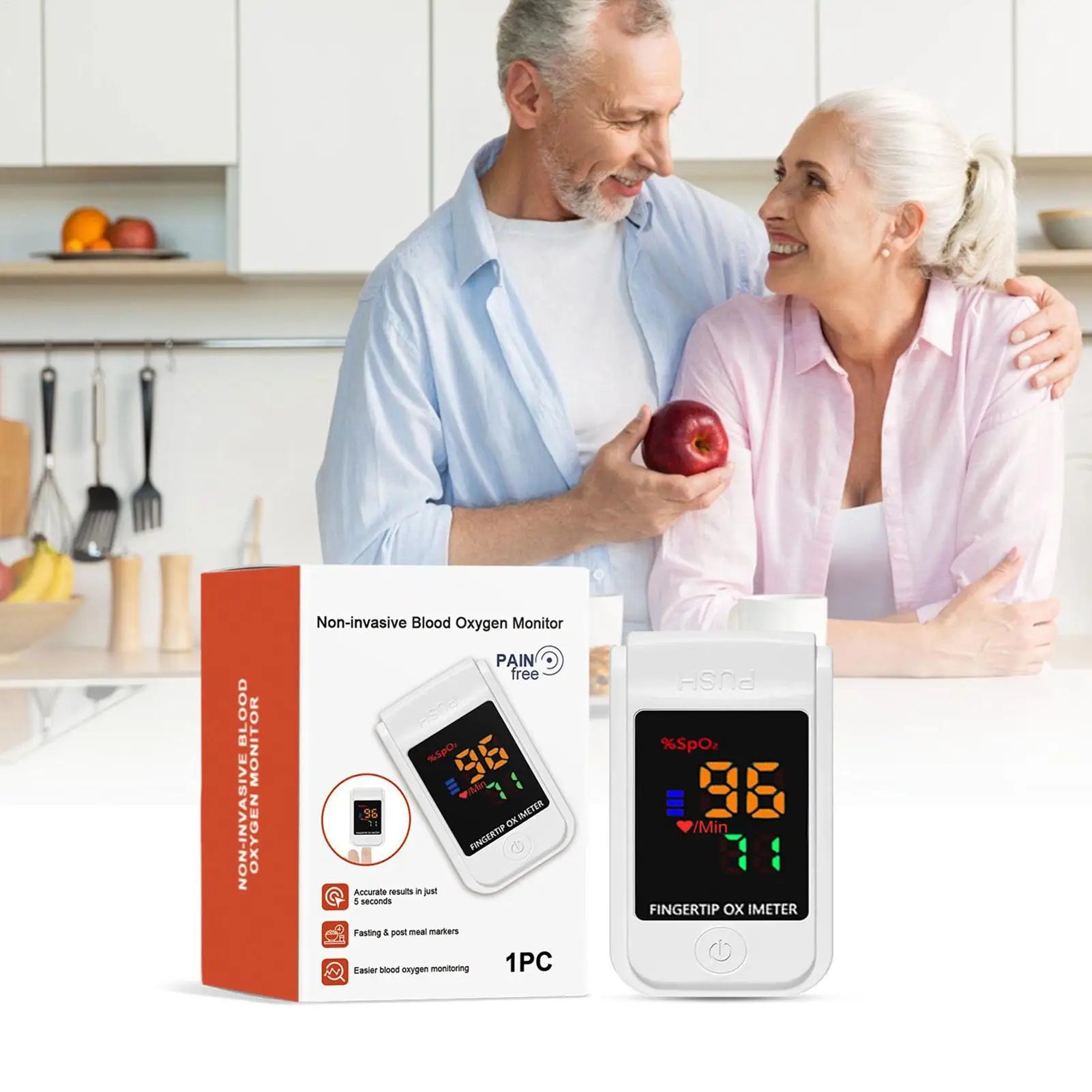 Portable Fingertip Pulse Oximeter Device