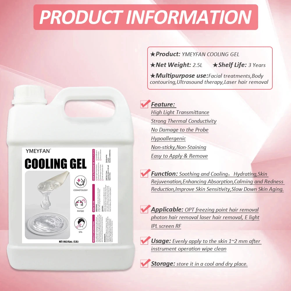 2.5L RF & Cavitation Clear Contact Gel – Face & Body Care