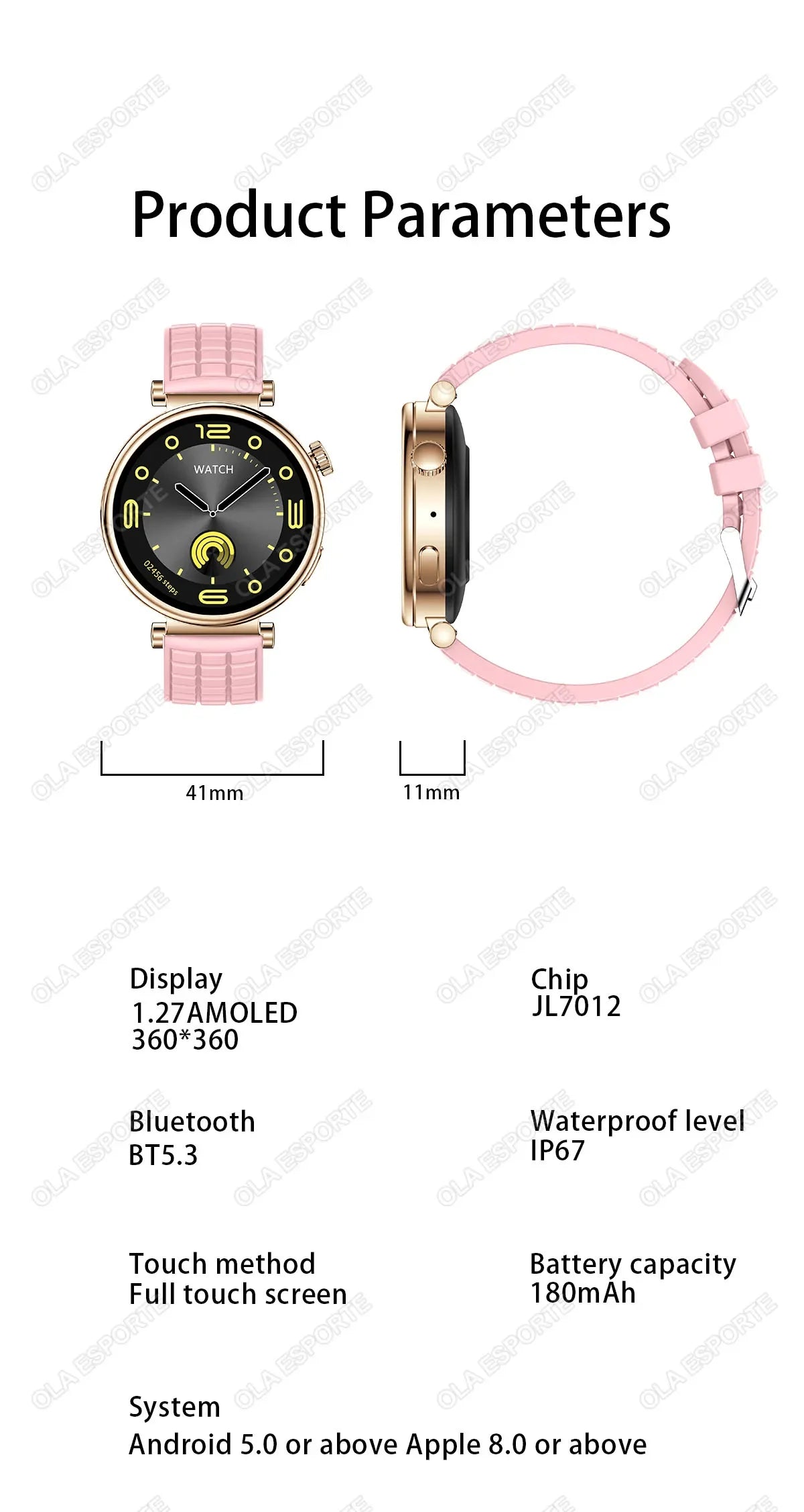2024 NFC Smartwatch Women 1.27" AMOLED
