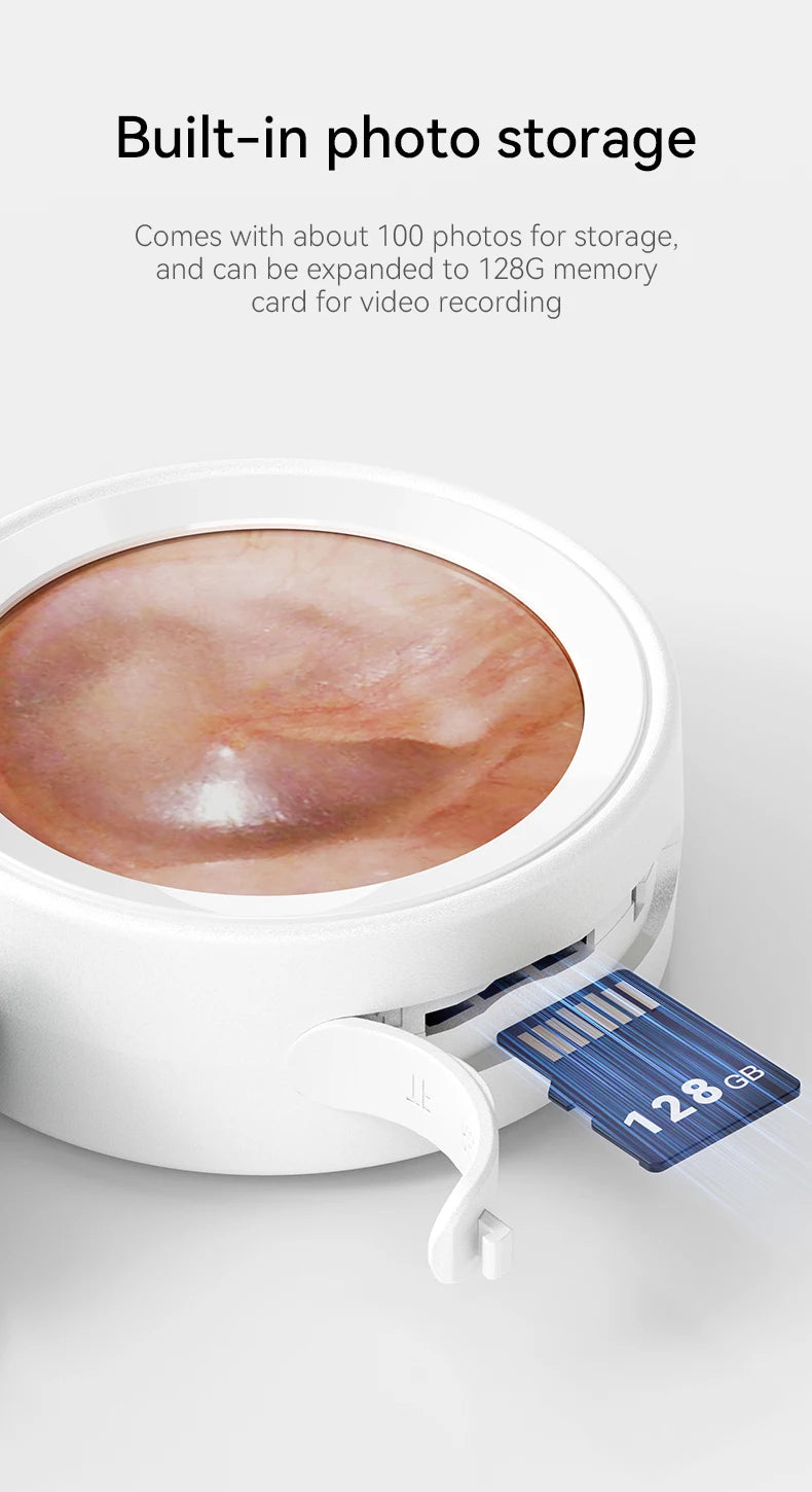 1080P Ear Camera with IPS Display & 12 Replaceable Tips