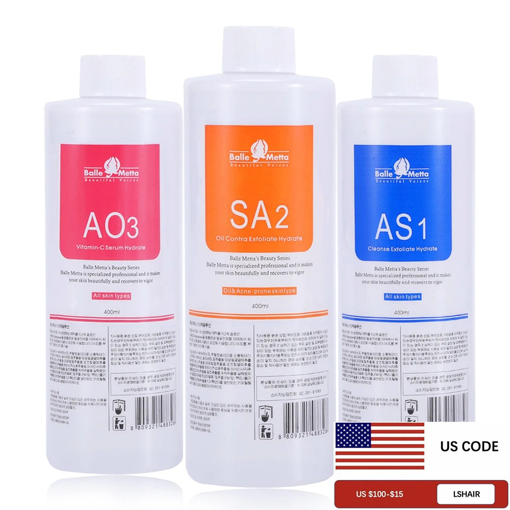 Hydra Liquid Face Serum Set – Deep Cleansing Aqua Peel Solution (3pcs)