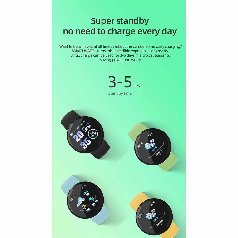 D18s Smartwatch Fitness Tracker 1.44"