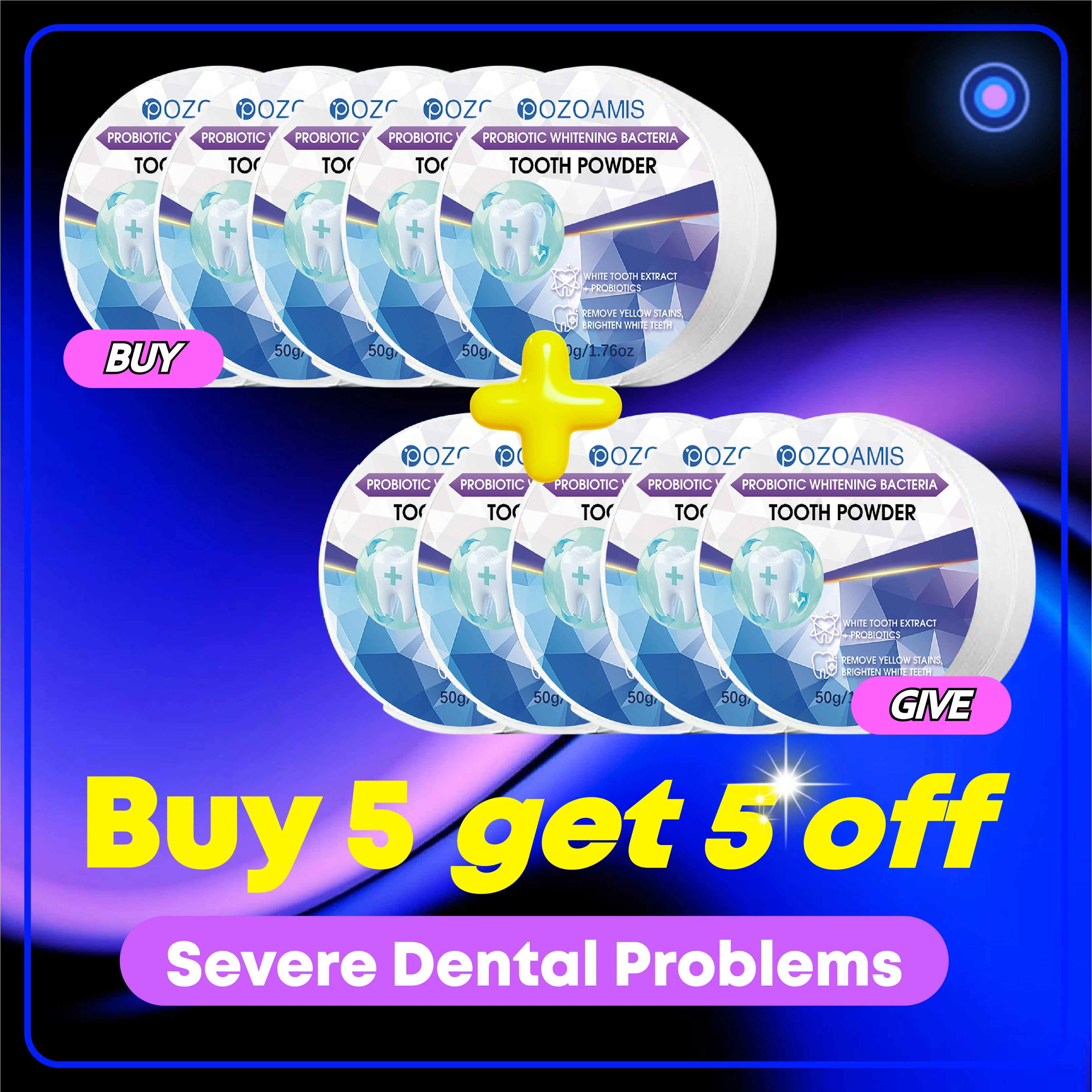 2025 Teeth Whitening & Plaque Cleansing Mineral Powder