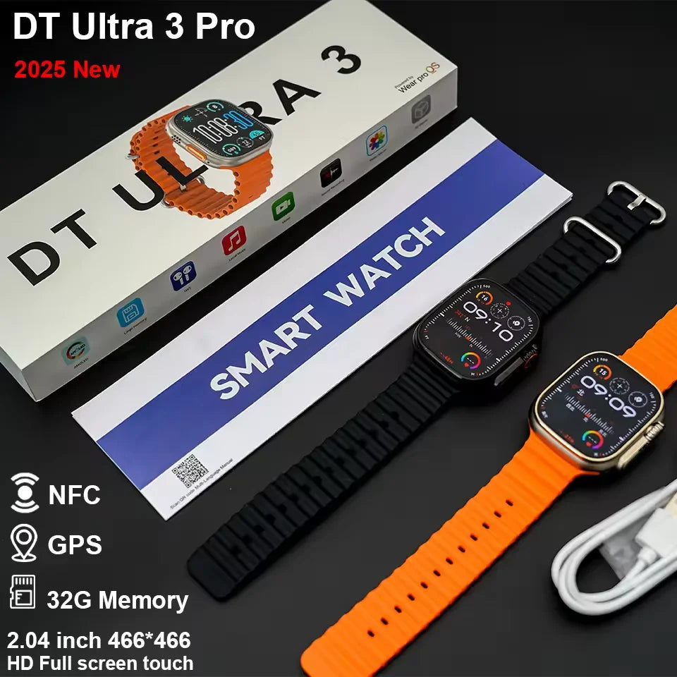2025 DT Ultra 3 Pro Smartwatch with NFC & 32GB Memory