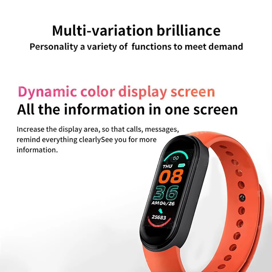 M6 Fitness Smartwatch with Health Monitoring
